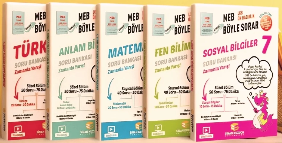 Sinan Kuzucu 7. Sınıf Kitapları ve Deneme Sınavları