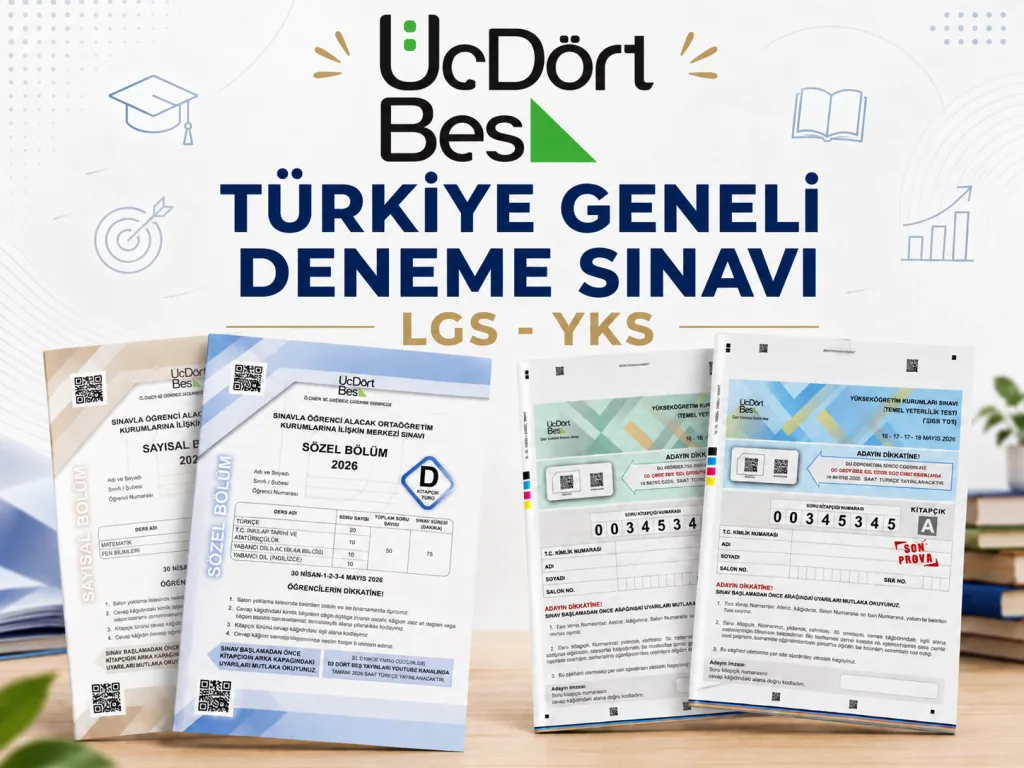 ÜçDörtBeş Türkiye Geneli Deneme Sınavı