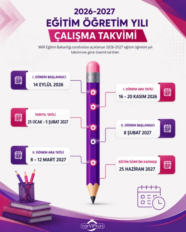 2026-2027 EĞİTİM ÖĞRETİM YILI TAKVİMİ