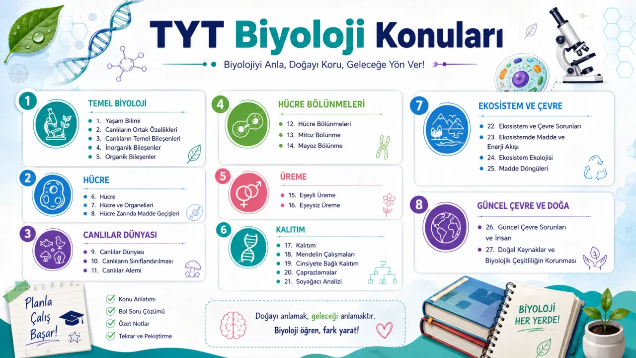 TYT Nedir? Hangi Dersler Var? Nasıl Çalışılır? 3 TYT Biyoloji Konuları
