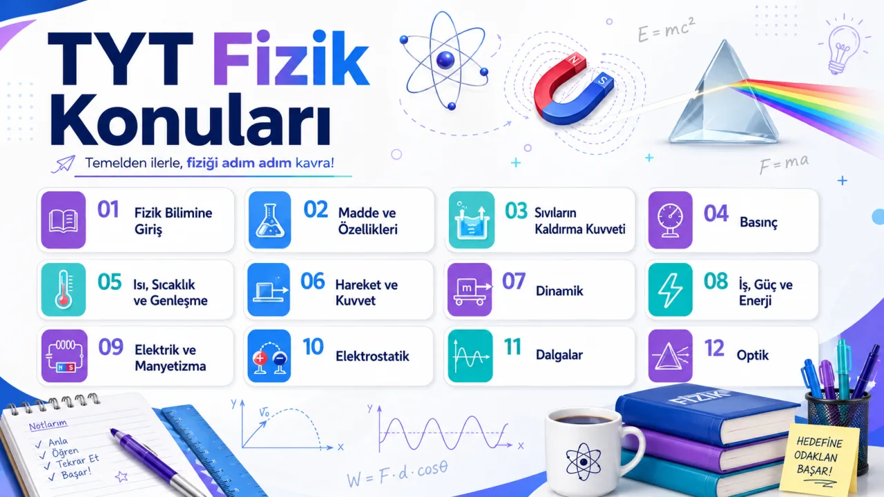 TYT Nedir? Hangi Dersler Var? Nasıl Çalışılır? 4 TYT Fizik Konuları